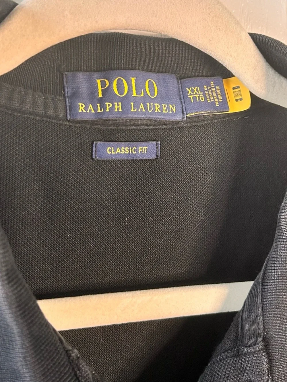 Ralph Lauren Polo Shirt Men‎ Size XXL Black Pullover Cotton Classic Fit Golf